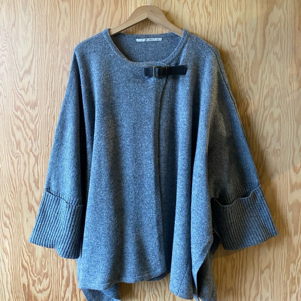 Part Two Wool blend Poncho Sweater